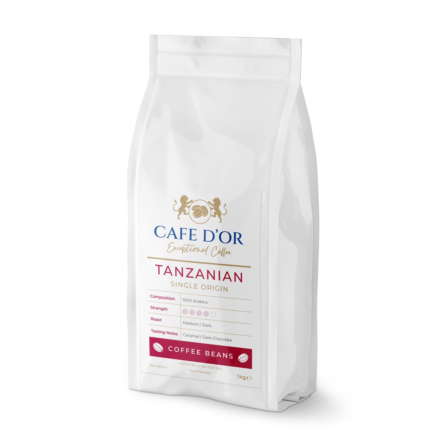 CAFÉ D’OR Tanzanian Coffee Beans 1kg